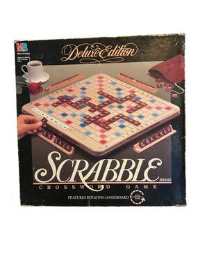 SCRABBLE Deluxe Edition Turn Table Board Game